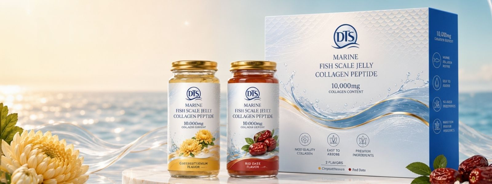 Marine fish scale jelly collagen peptide