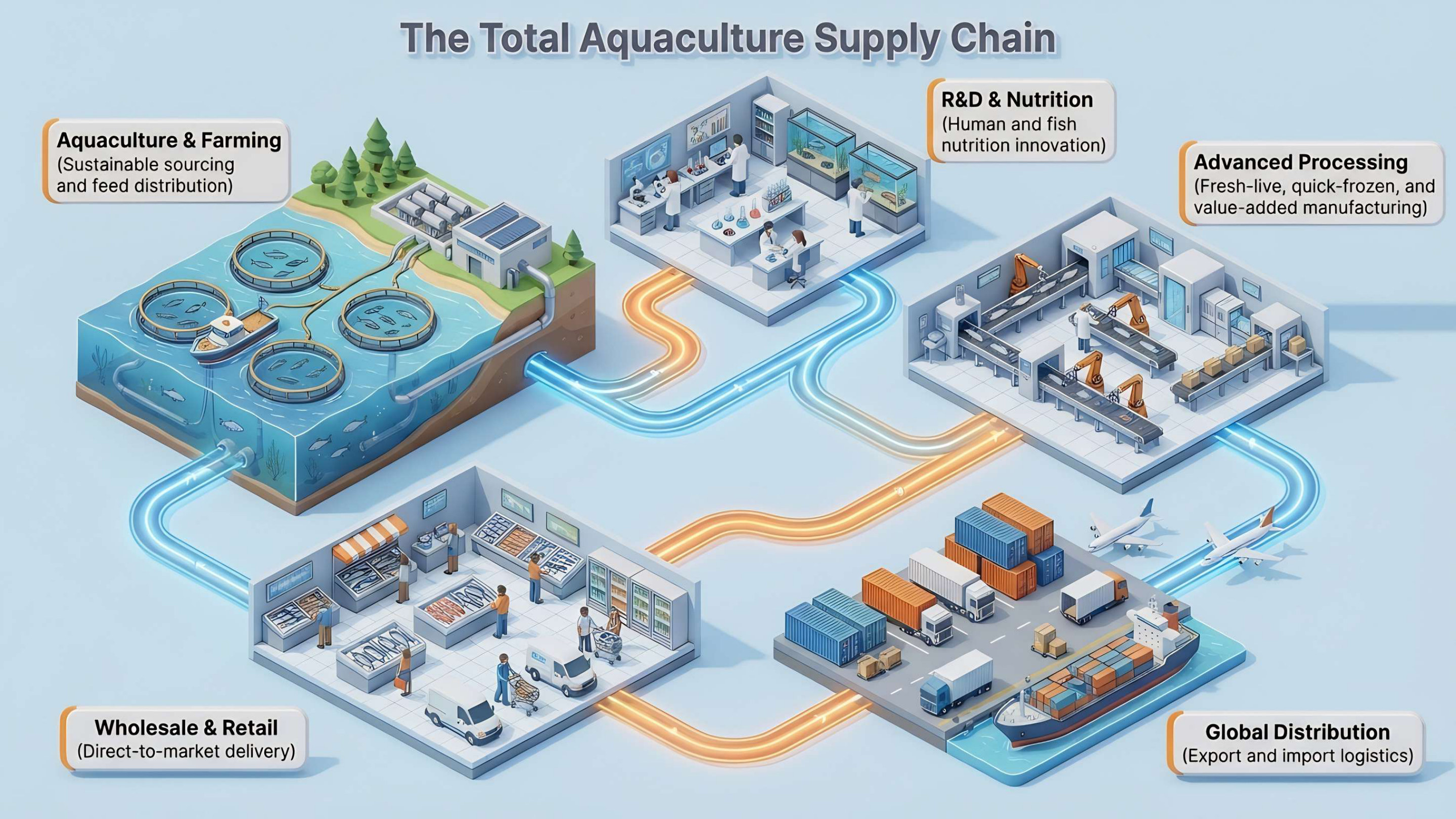DTS integrated aquaculture supply chain